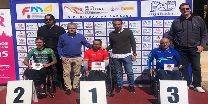 Andrés Urbano se enfunda en Badajoz el maillot de líder de la Copa de España de ciclismo adaptado