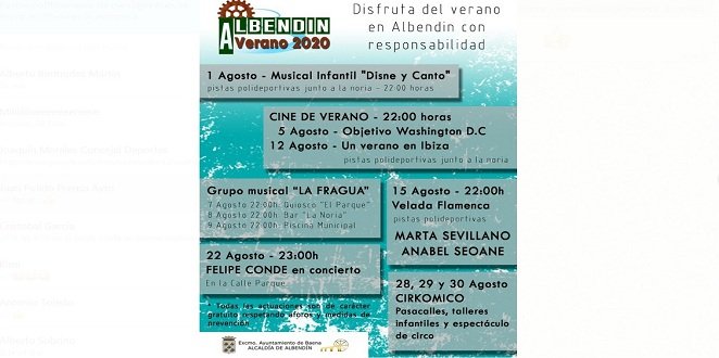 La Alcaldía de Albendín suspende el concierto de Felipe Conde y retoma la desinfección de las calles por los rebrotes de Covid