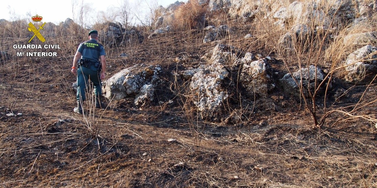 El SEPRONA de Baena investiga al supuesto autor de un incendio forestal en la Sierra de Luque