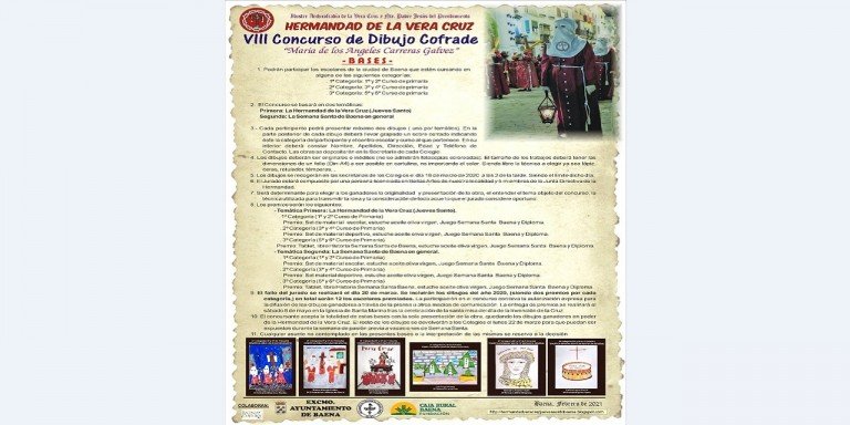 La Hermandad de la Vera Cruz convoca el VIII Concurso de Dibujo Cofrade ‘Mª de los Ángeles Carreras Gálvez’