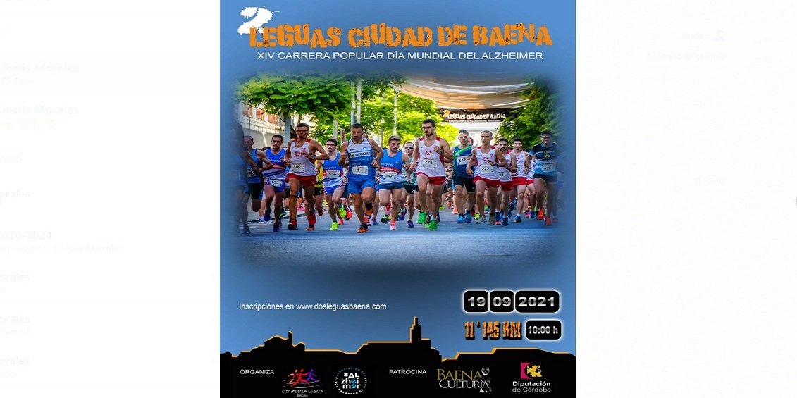 Últimos 50 dorsales para inscribirse en las 2 Leguas ‘Ciudad de Baena’