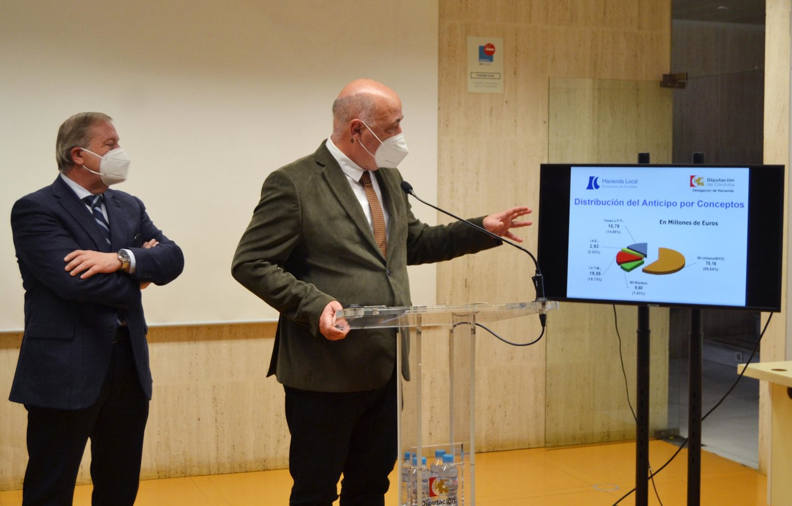 La Diputación de Córdoba transfiere a los ayuntamientos 126,23 millones de euros como anticipo de su recaudación