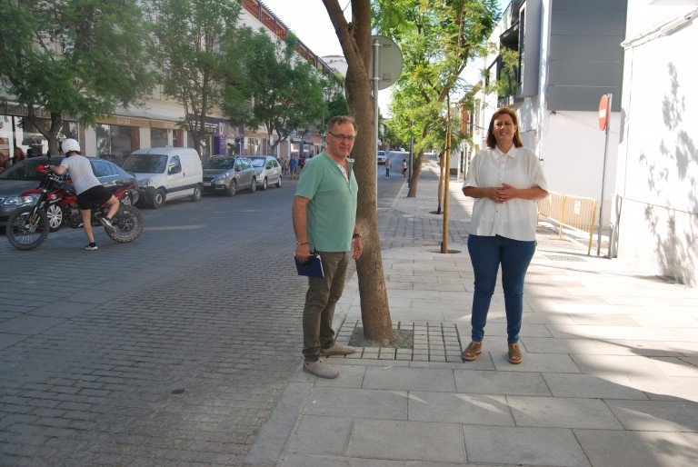 El Ayuntamiento de Baena invierte 30.000 euros en el arreglo de los alcorques de la arboleda de la calle Salvador Muñoz
