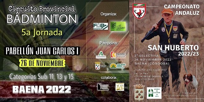 Baena acoge este fin de semana una variada agenda deportiva con diferentes citas a nivel provincial y regional