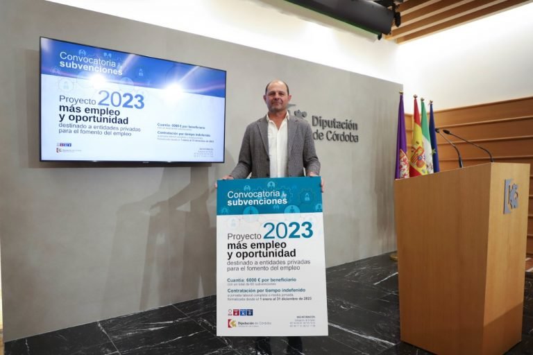 La Diputación de Córdoba pone en marcha una nueva convocatoria de las ayudas ‘Más Empleo y Oportunidad’
