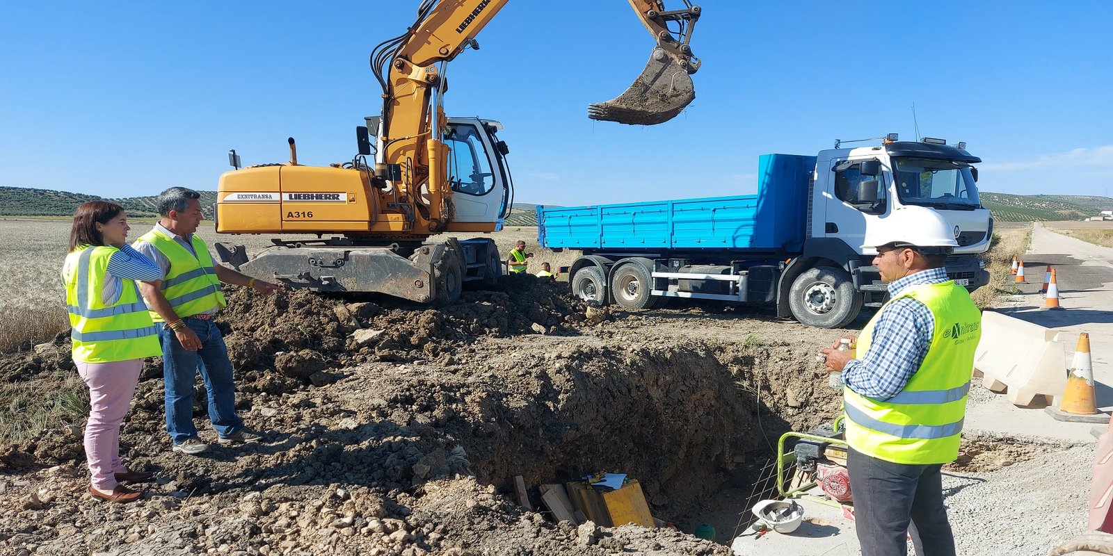Las obras de colocación de revestimiento de cunetas en la carretera A-3125 terminarán en un mes
