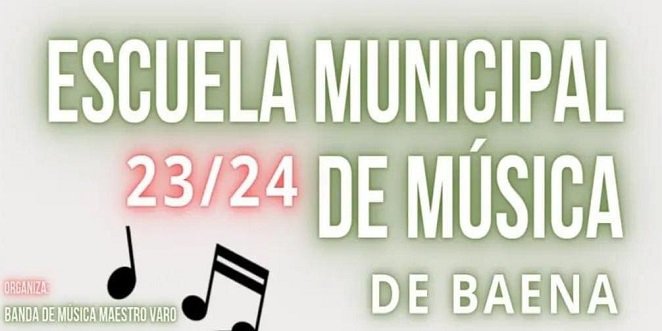 Abierto el plazo de inscripciones para la Escuela Municipal de Música de Baena