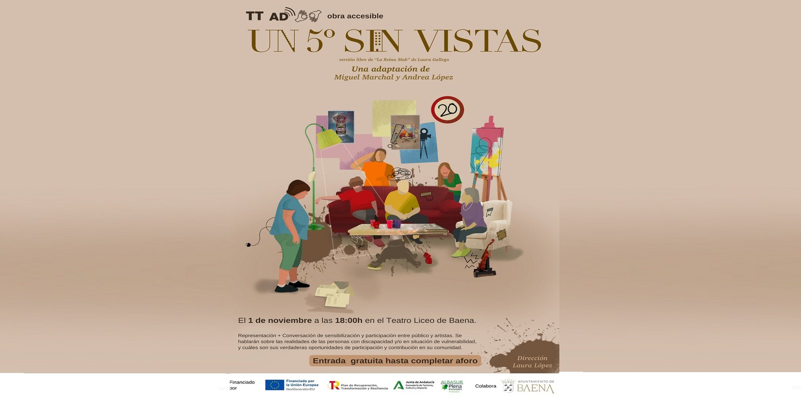 El teatro Liceo de Baena acogerá el próximo 1 de noviembre una obra accesible para todos los públicos