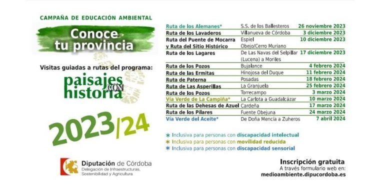 La Diputación de Córdoba pone en marcha la campaña de educación ambiental ‘Conoce tu provincia’