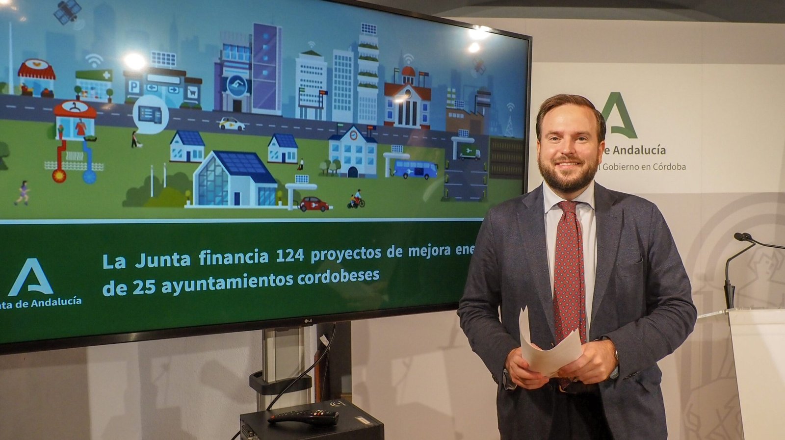 Baena recibe el apoyo financiero de la Junta en sus proyectos de mejora en sostenibilidad energética