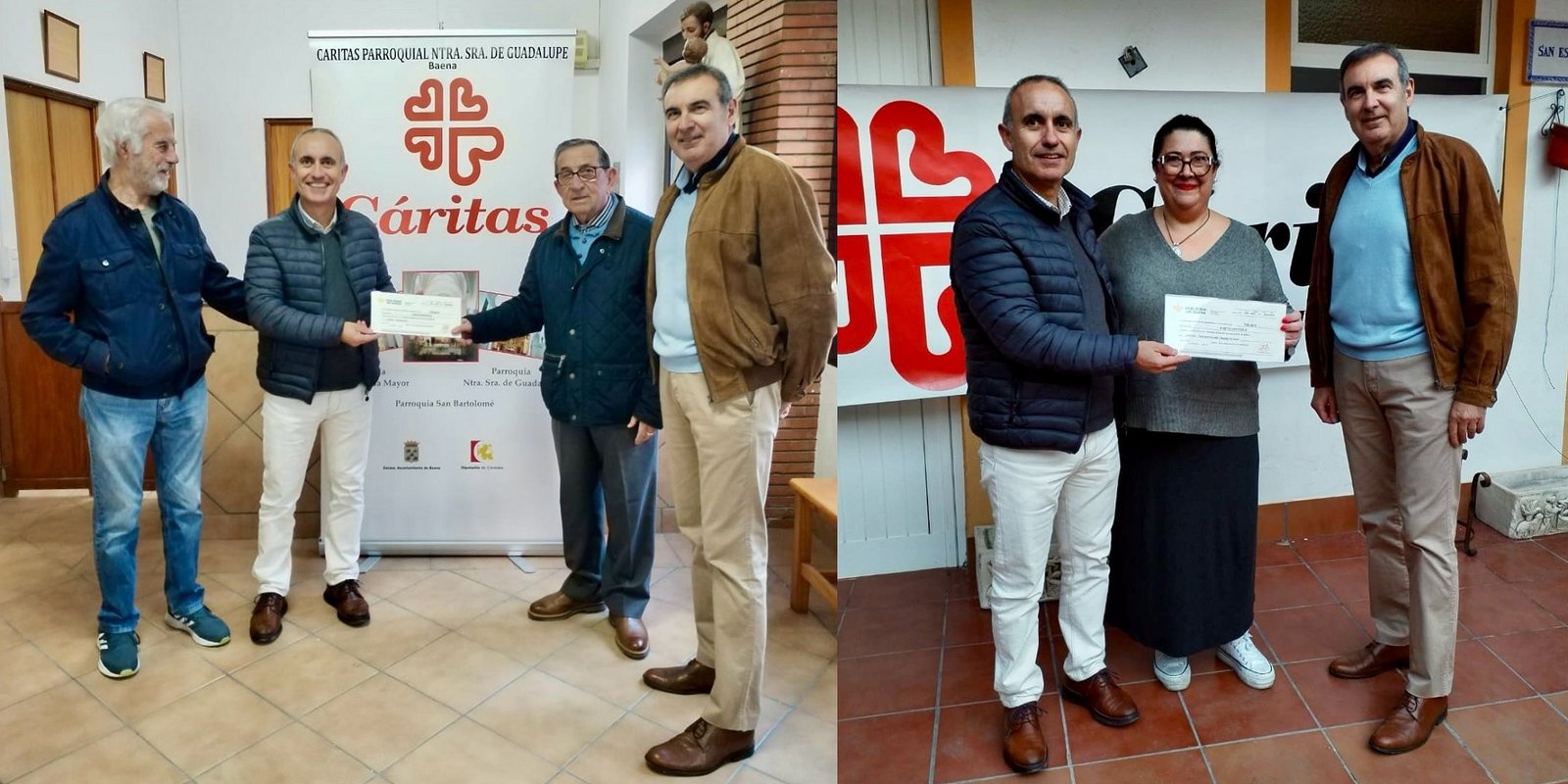 El CD Media Legua entrega 1.400 euros a las organizaciones de Cáritas en Baena recaudados en la Carrera Solidaria ‘San Silvestre’