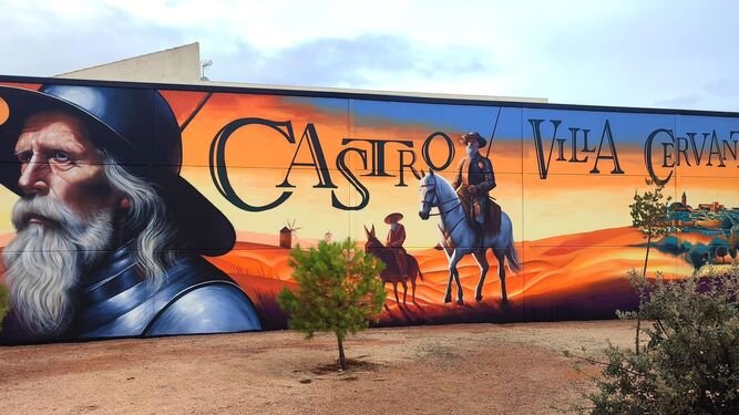El mural de Sake dedicado a Cervantes en Castro del Río opta a ser el mejor del mundo para Street Art Cities
