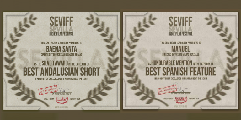 ‘Manuel’ y ‘Baena Santa’ premiadas en el Sevilla Indie Film Festival con sendos reconocimientos