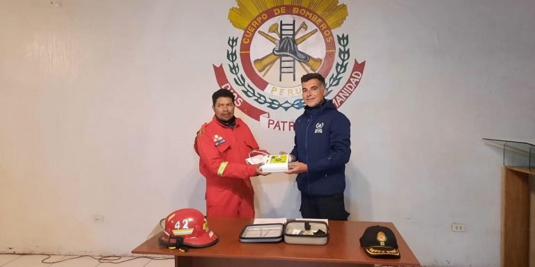 El bombero baenense Antonio Caballero realiza un nuevo proyecto de cooperación internacional en Perú