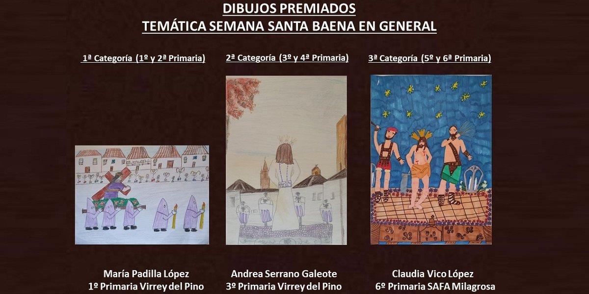 La Vera Cruz da a conocer los dibujos ganadores del XI Concurso memorial ‘Mari Ángeles Carreras Gálvez’