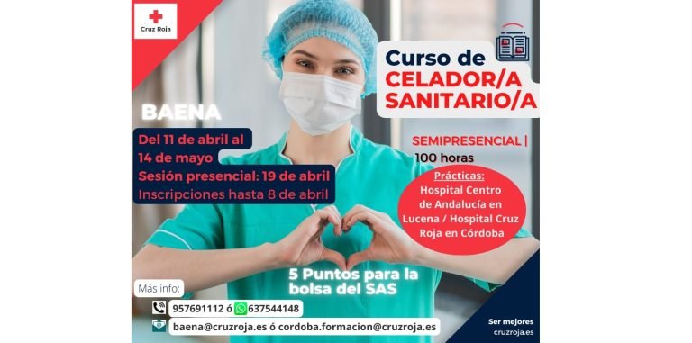 Cruz Roja Baena organiza un nuevo curso de celador sanitario