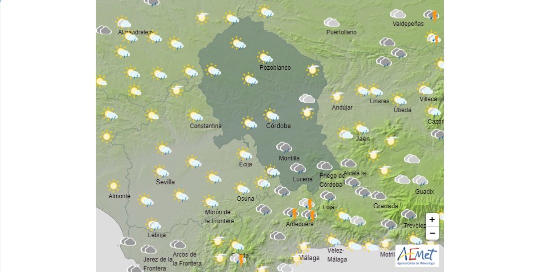 La provincia de Córdoba al completo, en alerta por riesgo de tormentas