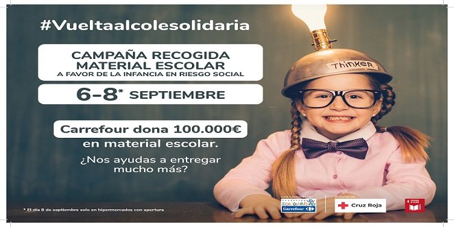 Cruz Roja Baena colabora con la Fundación Solidaridad Carrefour en la XVI ‘Vuelta al Cole Solidaria’