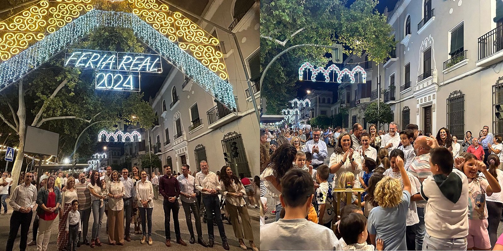 La Feria Real de Baena de 2024 da comienzo con el encendido de las 110.000 luces led del alumbrado