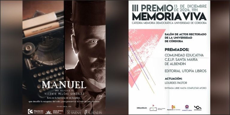 El CEIP ‘Santa María de Albendín’, galardonado con el III Premio ‘Memoria Viva’ de la Cátedra de Memoria Democrática de la UCO