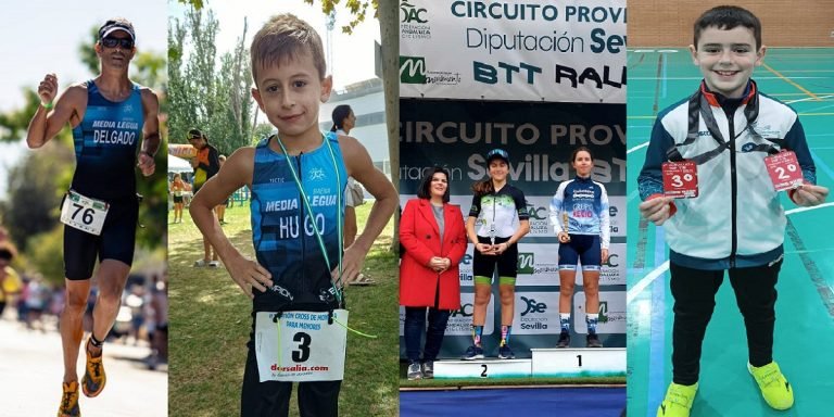 El deporte baenense brilla en triatlón, ciclismo BTT y bádminton con Mario Delgado, Hugo Ortiz, Elena Pavón y Pablo López como protagonistas