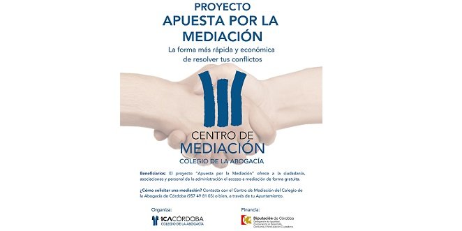 La Diputación de Córdoba y el Colegio de la Abogacía ofrecerán en Baena servicios gratuitos de mediación y una charla informativa