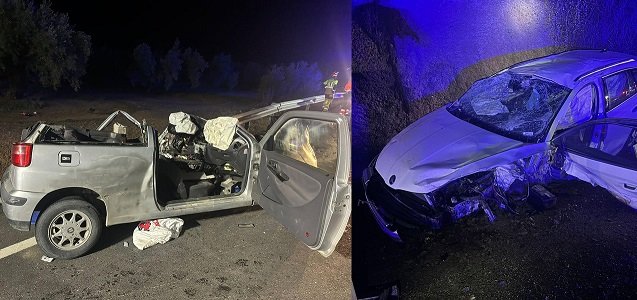 Un fallecido y seis heridos en una colisión frontal entre dos vehículos en la N-432 en el término de Luque
