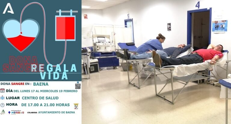 El Centro de Salud de Baena acoge la próxima semana la primera colecta de sangre del año