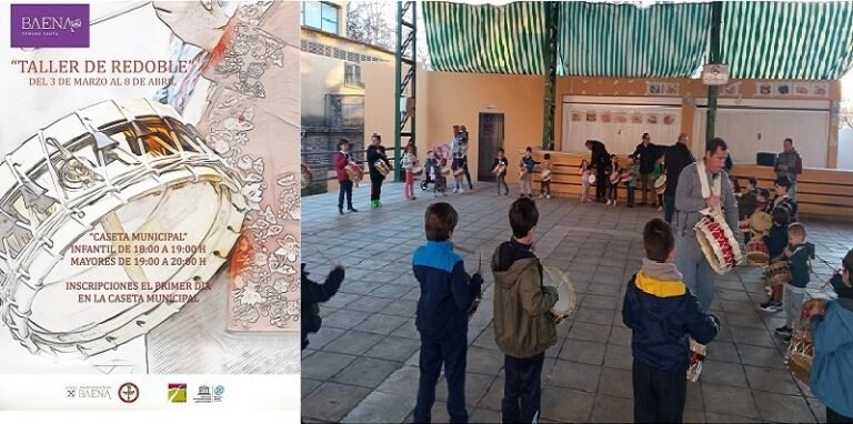 La Agrupación de Cofradías y el Ayuntamiento de Baena ponen en marcha el Taller de Redoble 2025