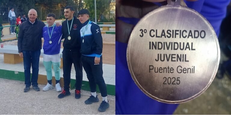 Junior Moral consigue el bronce en el Campeonato de Andalucía Juvenil de petanca y su clasificación para el Campeonato de España