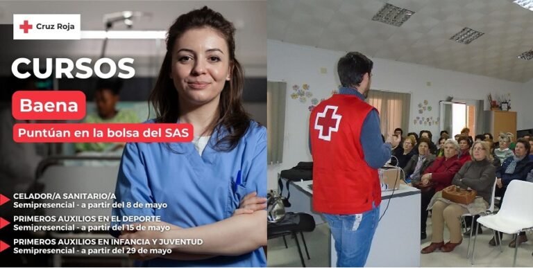 Cruz Roja organiza en Baena tres talleres de formación sanitaria y una charla informativa para personas mayores