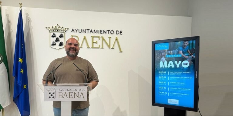 El Ayuntamiento de Baena presenta una variada agenda deportiva para el próximo mes de mayo