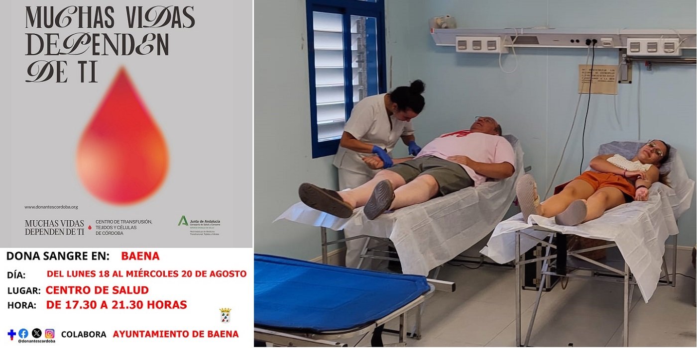 Llamamiento urgente a la donación de plasma y sangre de todos los grupos en la tercera colecta de 2025 en Baena