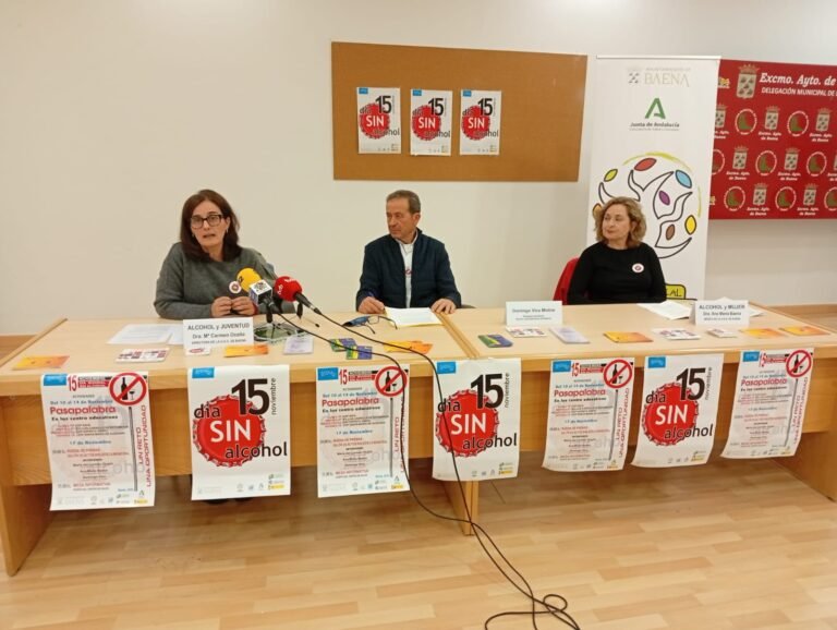 El Día Mundial sin Alcohol en Baena pone el foco “en el consumo excesivo” en jóvenes