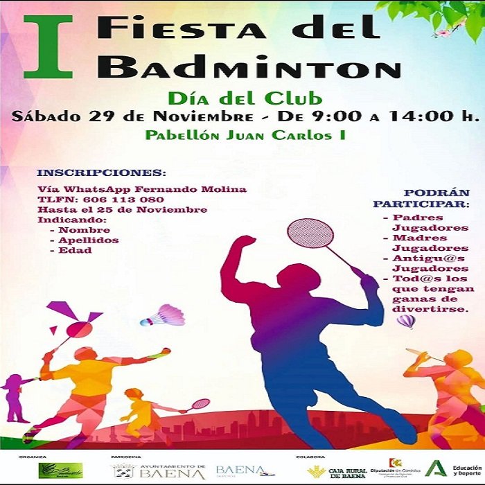 El deporte baenense despide noviembre con interesantes partidos de liga y la I Fiesta del Bádminton