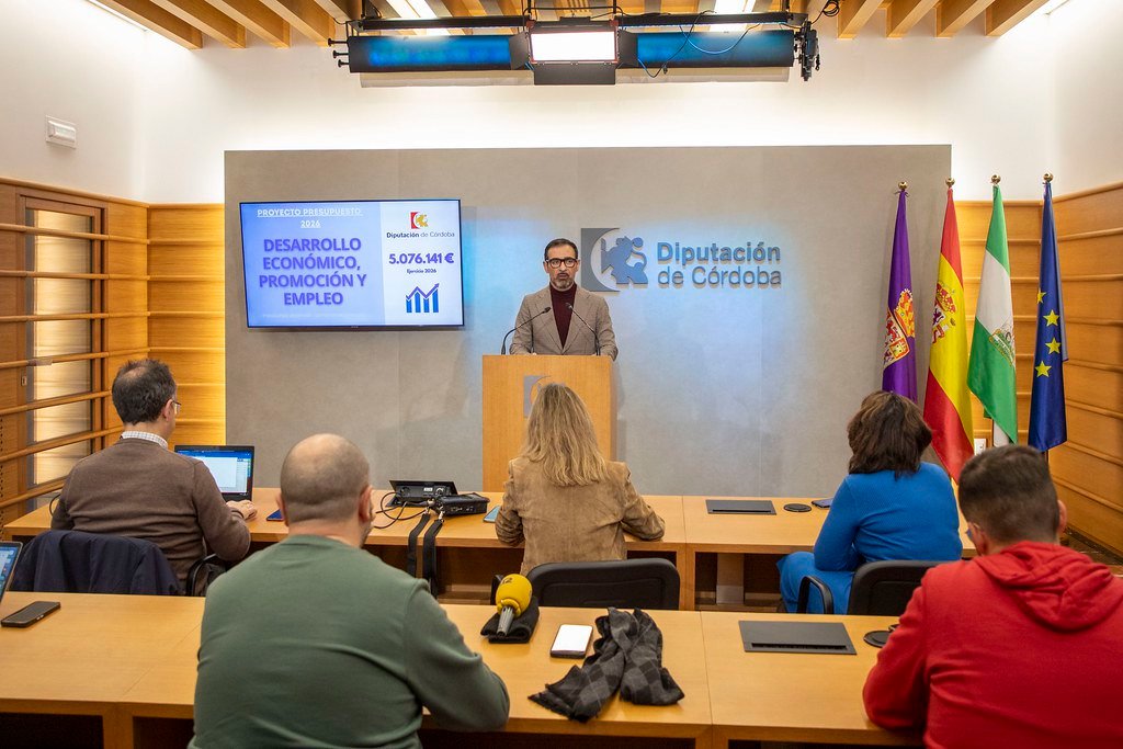 La Diputación destina casi 10 millones de euros en 2026 a la generación de empleo, formación y desarrollo de la provincia de Córdoba
