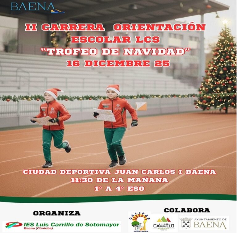 El IES Luis Carrillo de Sotomayor organiza su II Carrera de Orientación Escolar el próximo 16 de diciembre