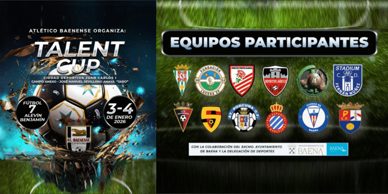 El Atlético Baenense estrena el 2026 con el I ‘Talent Cup’, un torneo de fútbol base de alto nivel
