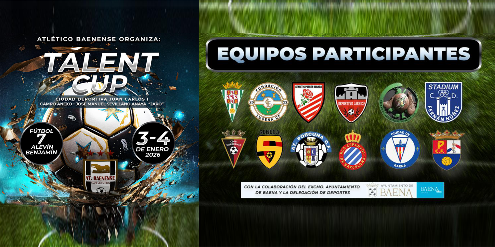 El Atlético Baenense estrena el 2026 con el I ‘Talent Cup’, un torneo de fútbol base de alto nivel