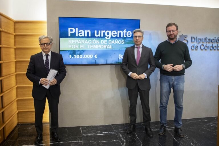 La Diputación de Córdoba aprueba un plan urgente de reparación de daños por el temporal dotado con 1.100.000 euros
