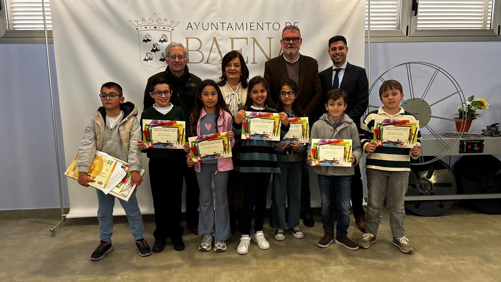 Ayuntamiento y Agrupación de Cofradías entregan los premios del IX Concurso de Redacción ‘Baena es Semana Santa’
