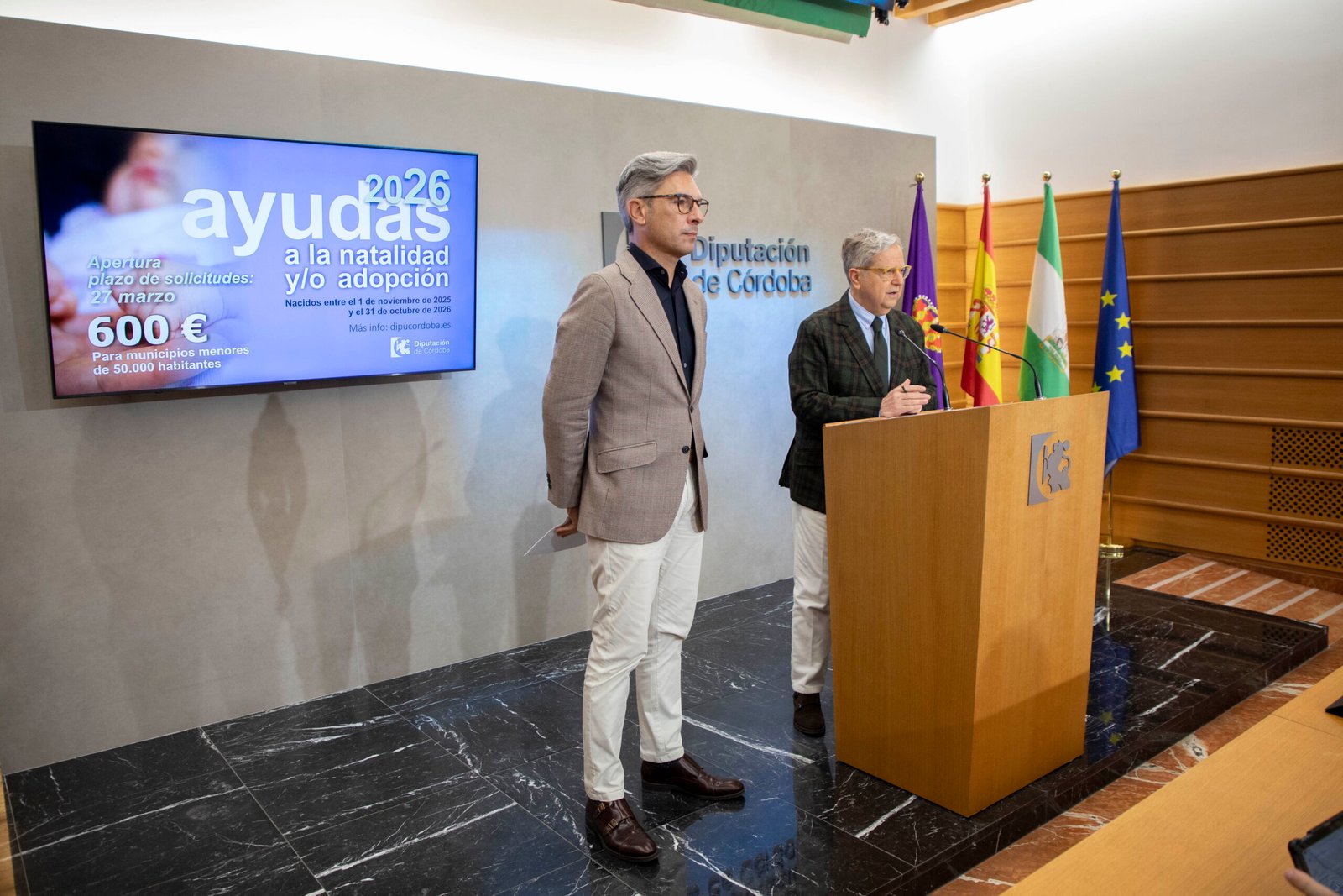 La Diputación de Córdoba abre una nueva convocatoria de Ayudas a la Natalidad y Adopción