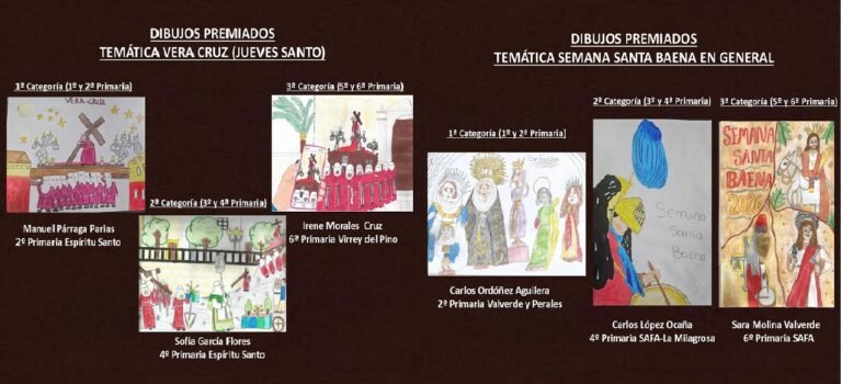 La Vera Cruz da a conocer los dibujos ganadores del XIII Concurso memorial ‘Mari Ángeles Carreras Gálvez’