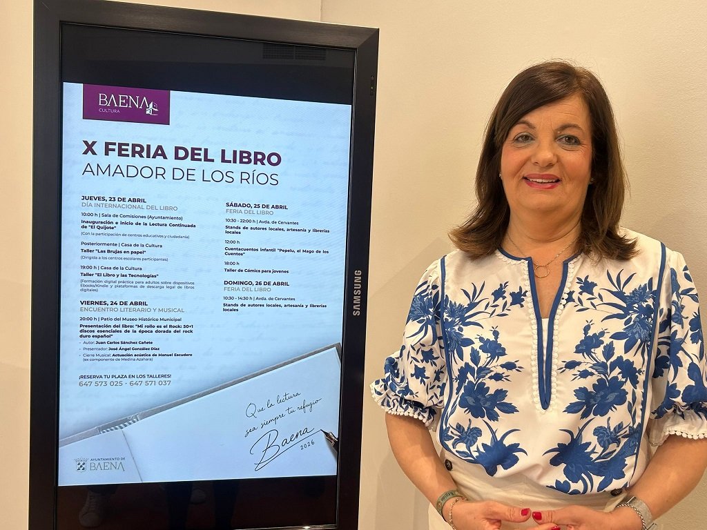 Baena celebra la X Feria del Libro ‘Amador de los Ríos’ del 23 al 26 de abril