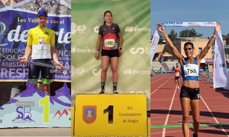 El deporte baenense sigue sumando éxitos con Carlos Tienda, Sofía Bogas y Mónica Ortiz como grandes protagonistas