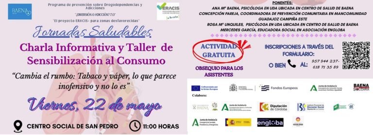Baena acoge unas jornadas saludables para prevenir el consumo de tabaco y vapeo