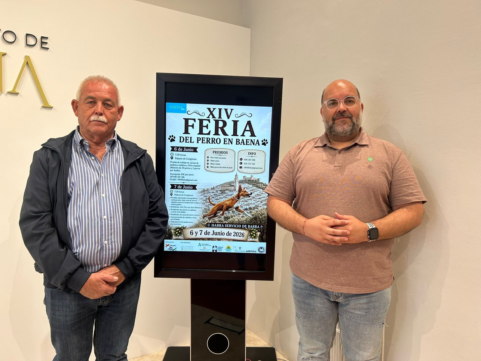 El Palacio de Congresos de Baena acogerá la XIV Feria del Perro los días 6 y 7 de junio