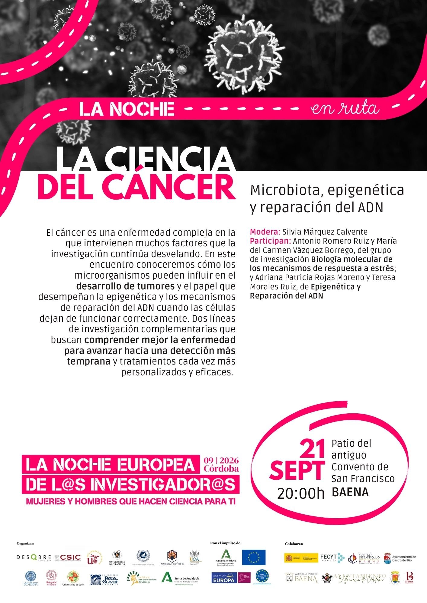 La ciencia del cáncer protagoniza el primer encuentro de la Noche Europea de los Investigadores en Baena
